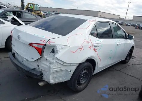 2016 Toyota Corolla Le z USA, uszkodzony, nr VIN 5YFBURHEXGP472692